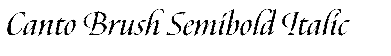Canto Brush Semibold Italic